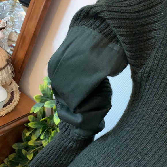 Vintage 80s 100% virgin wool green Combat crew neck sweater pullover unisex M - Picture 10 of 13